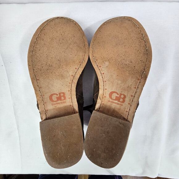 Gianni Bini A-Lister Double Zip Closure Suede Leather Heel Booties 6.5 - Picture 5 of 9